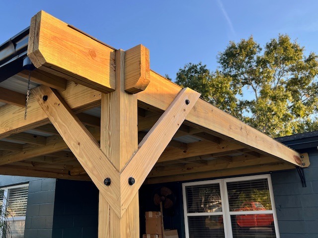 Full Uncropped View of the Tri Axis 45 Degree Compound Timber Joint