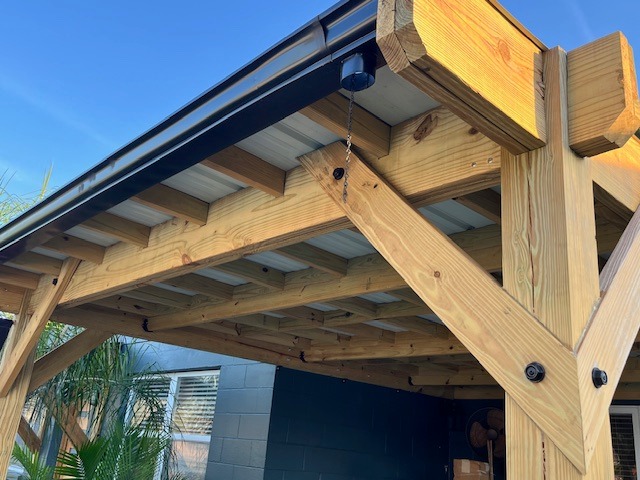 Heavy Timber Carport Under Roof View in Clearwater FL